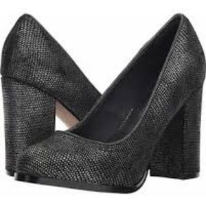 Isola Haley Block Pump-Black/Pewter Print-Size 9